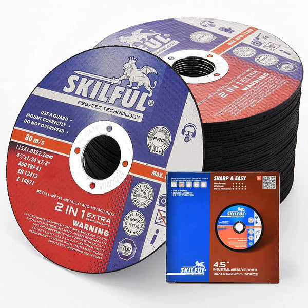 Cut Off Wheels 50 Packs;  4 1/2 inch Ultra Thin Cutting Wheels Anti-vibration Angle Grinder Cutting Discs for Metal and Stainless Steel Cutting
