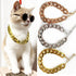 Pet gold collar Dog Chain Collar big gold necklace cat jewelry big gold chain